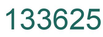 Number 133625 green image
