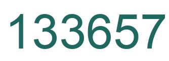 Number 133657 green image