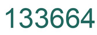Number 133664 green image