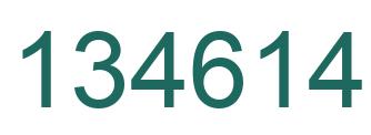 Number 134614 green image