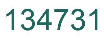 Number 134731 green image