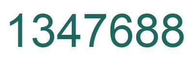 Number 1347688 green image