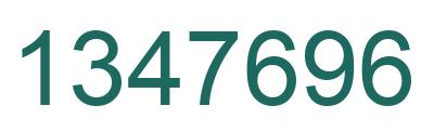 Number 1347696 green image
