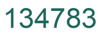 Number 134783 green image