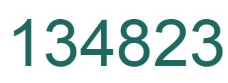 Number 134823 green image