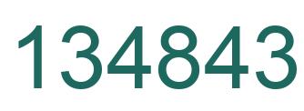 Number 134843 green image