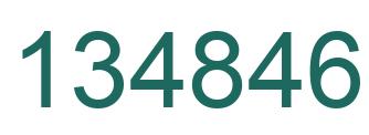 Number 134846 green image