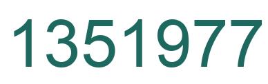 Number 1351977 green image