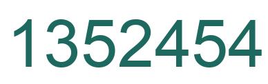 Number 1352454 green image
