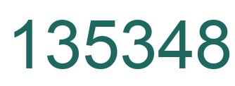 Number 135348 green image