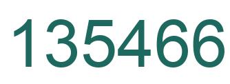 Number 135466 green image