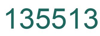 Number 135513 green image
