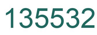 Number 135532 green image