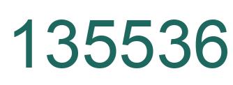 Number 135536 green image