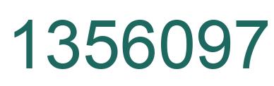 Number 1356097 green image