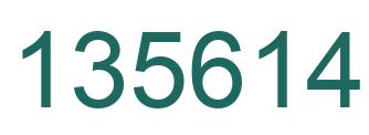 Number 135614 green image