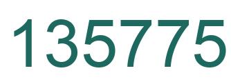 Number 135775 green image