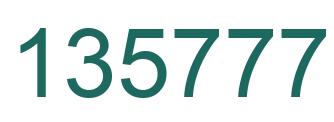 Number 135777 green image