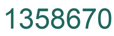 Number 1358670 green image