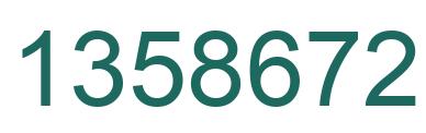 Number 1358672 green image