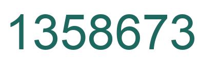Number 1358673 green image