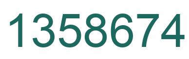 Number 1358674 green image