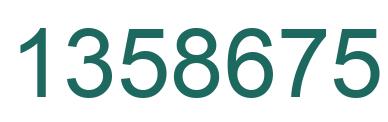 Number 1358675 green image