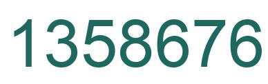 Number 1358676 green image