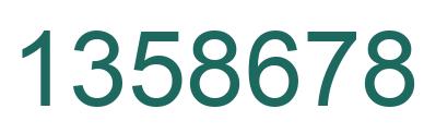 Number 1358678 green image