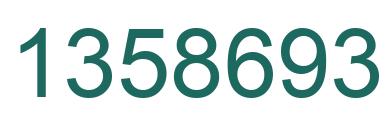 Number 1358693 green image