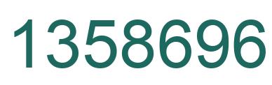Number 1358696 green image