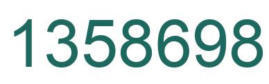 Number 1358698 green image