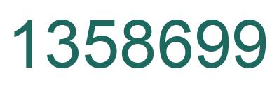 Number 1358699 green image