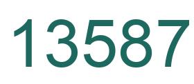 Number 13587 green image