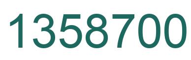 Number 1358700 green image