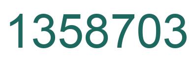 Number 1358703 green image