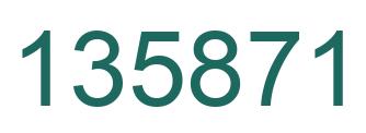 Number 135871 green image