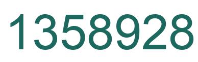 Number 1358928 green image
