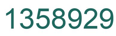 Number 1358929 green image