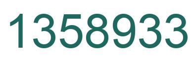 Number 1358933 green image