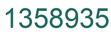 Number 1358935 green image