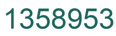 Number 1358953 green image