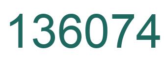 Número 136074 imagen verde