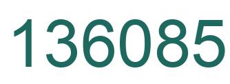Number 136085 green image