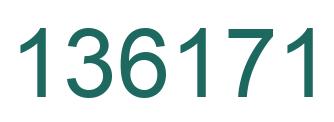 Number 136171 green image