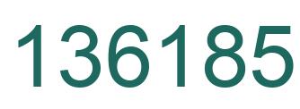 Number 136185 green image