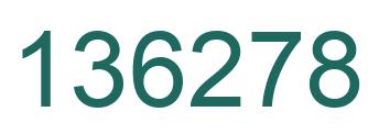 Number 136278 green image