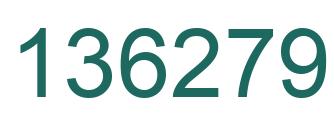 Number 136279 green image