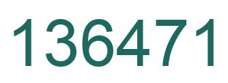 Number 136471 green image