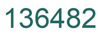 Number 136482 green image